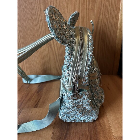 Disney Parks Loungefly Arendelle Aqua Sequins Minnie Mouse  display picture 3